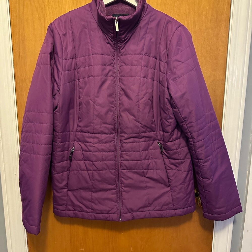 Lands' End Women's Purple Puffer Jacket